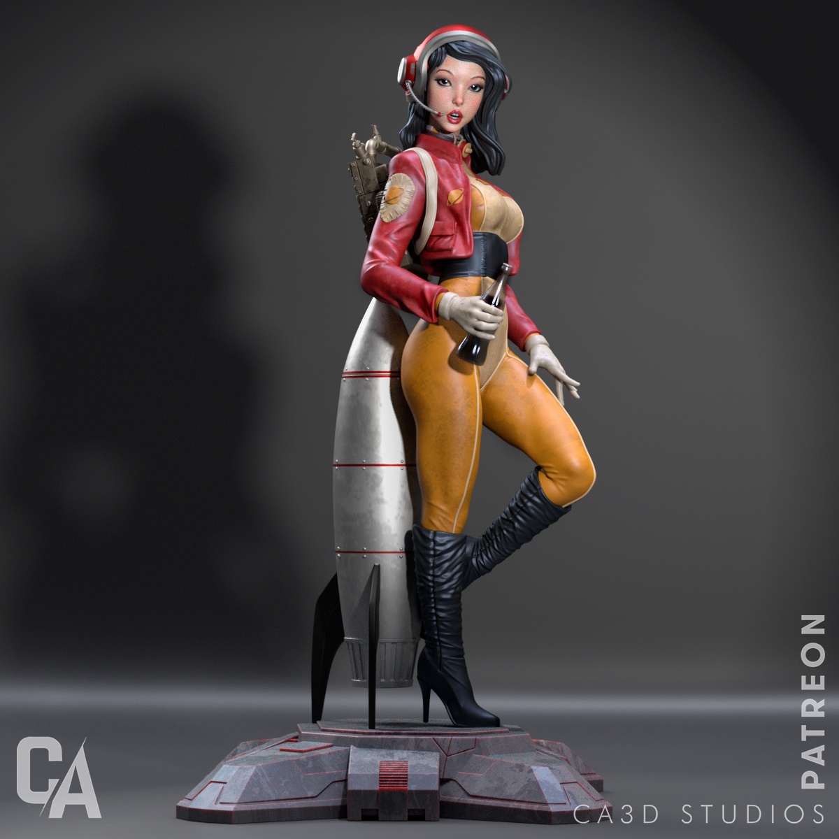 Retro Pinup Astronaut