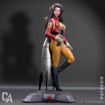 Retro Pinup Astronaut