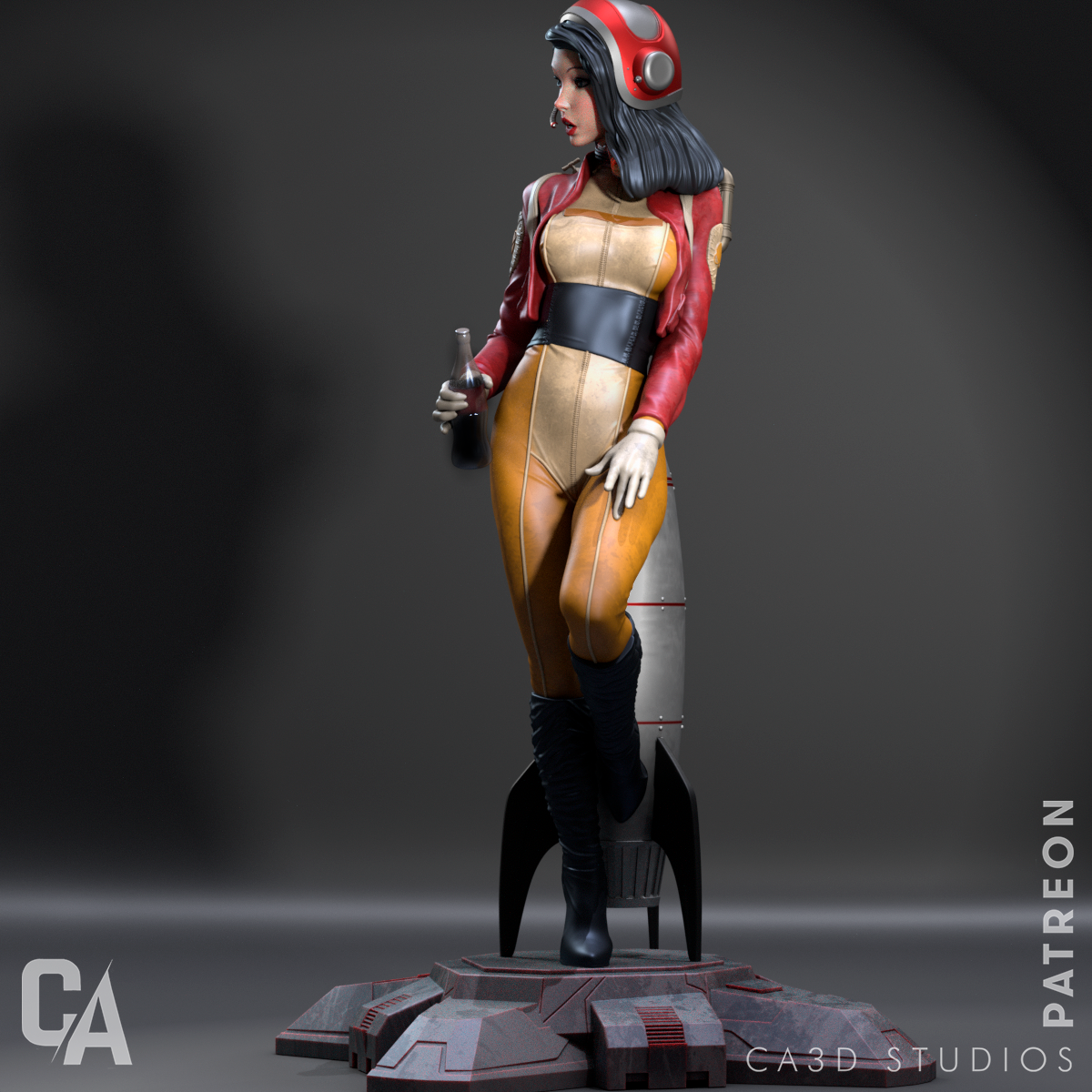 Retro Pinup Astronaut