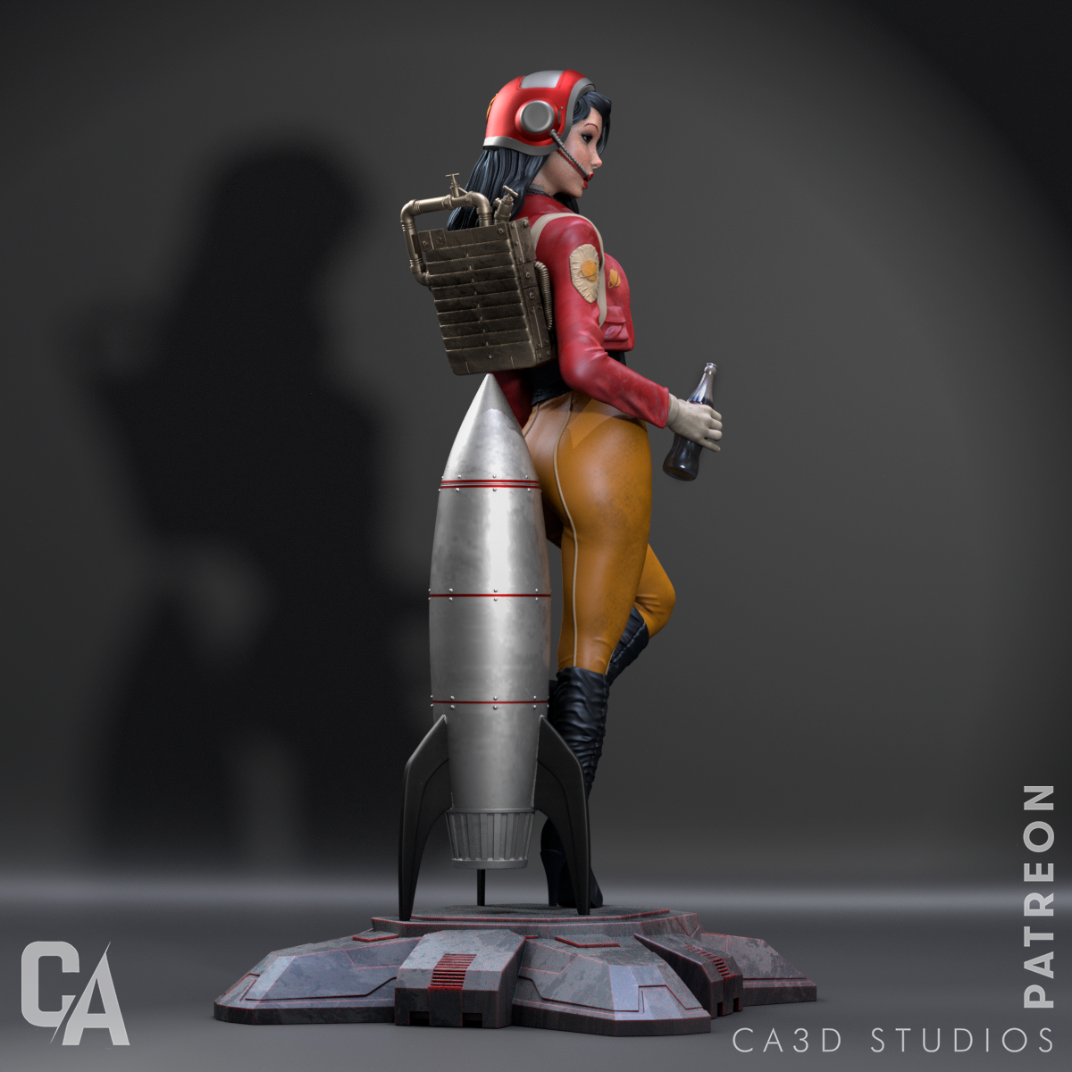 Retro Pinup Astronaut
